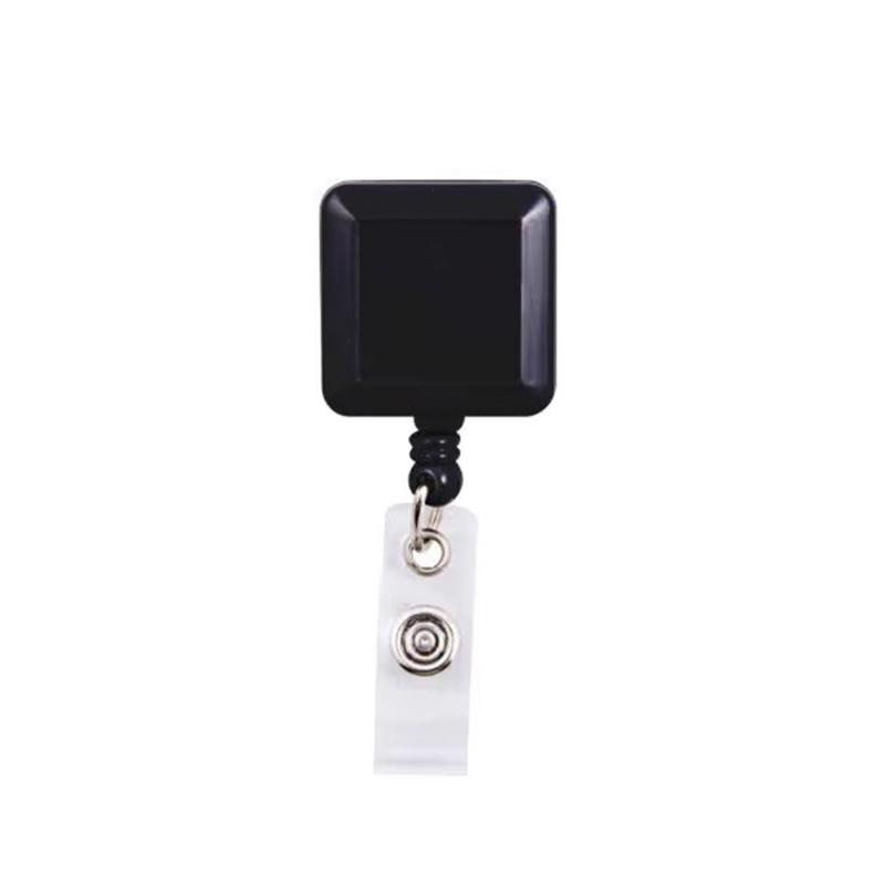 Black Plastic Square Reel Badge